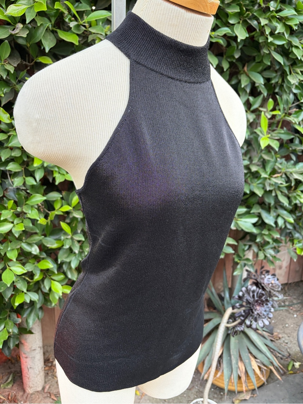 YSL Saint Laurent Black Sleeveless Top